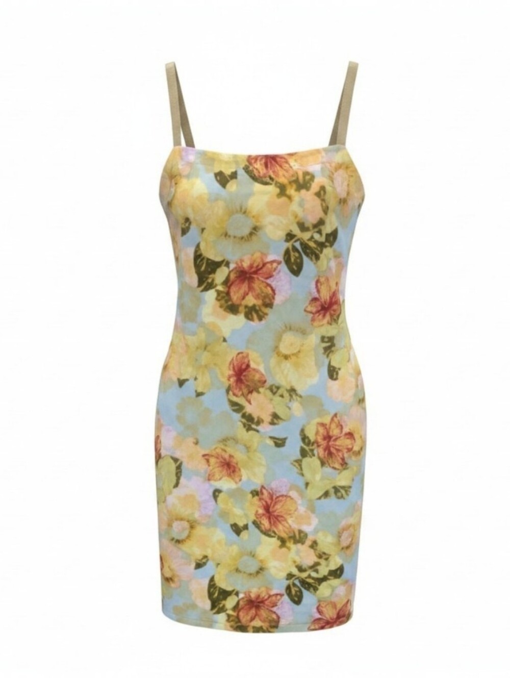 Saturated Floral Slip Dress Sz 4 Spring Wedding Guest Dress 90s Y2K Mini Vintage